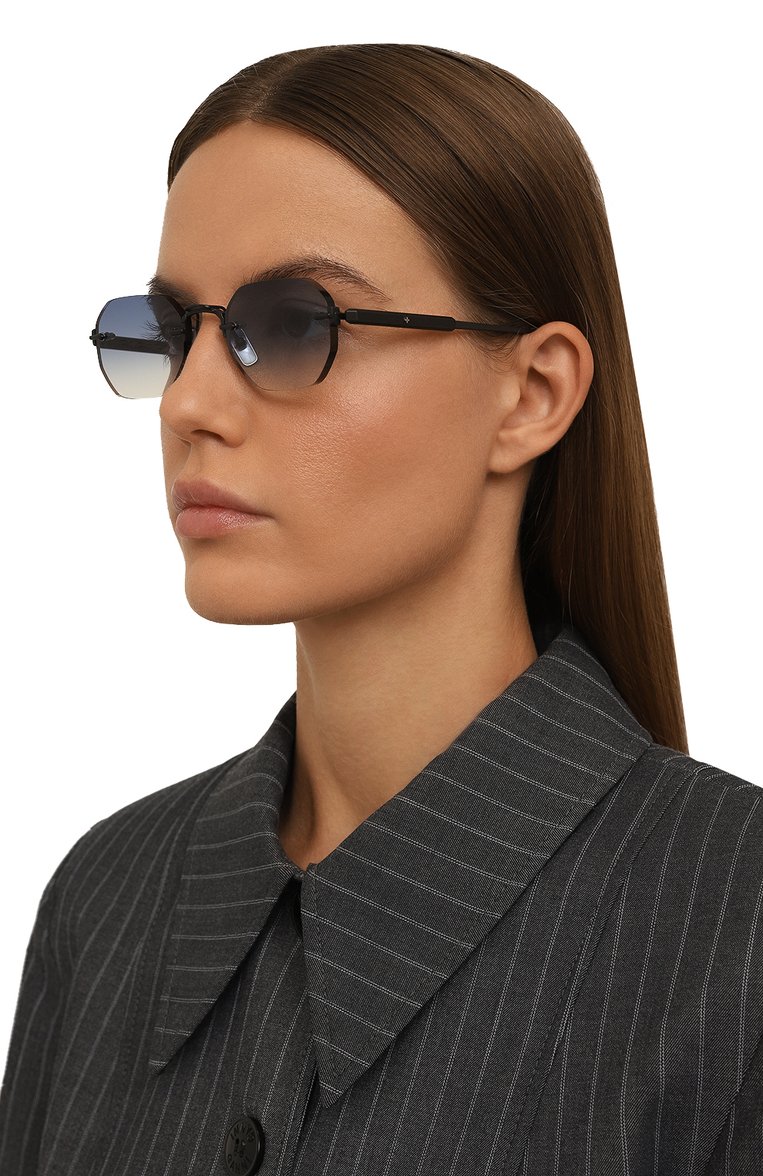 Женские солнцезащитные очки SATO EYEWEAR синего цвета, арт. TEREBELLUM II/S707 | Фото 2 (Региональные ограничения белый список (Axapta Mercury): Не проставлено; Нос: Не проставлено; Тип очков: С/з; Материал: Металл; Кросс-КТ: С/з-унисекс; Очки форма: Безоправные, Круглые; Оптика Гендер: оптика-женское)