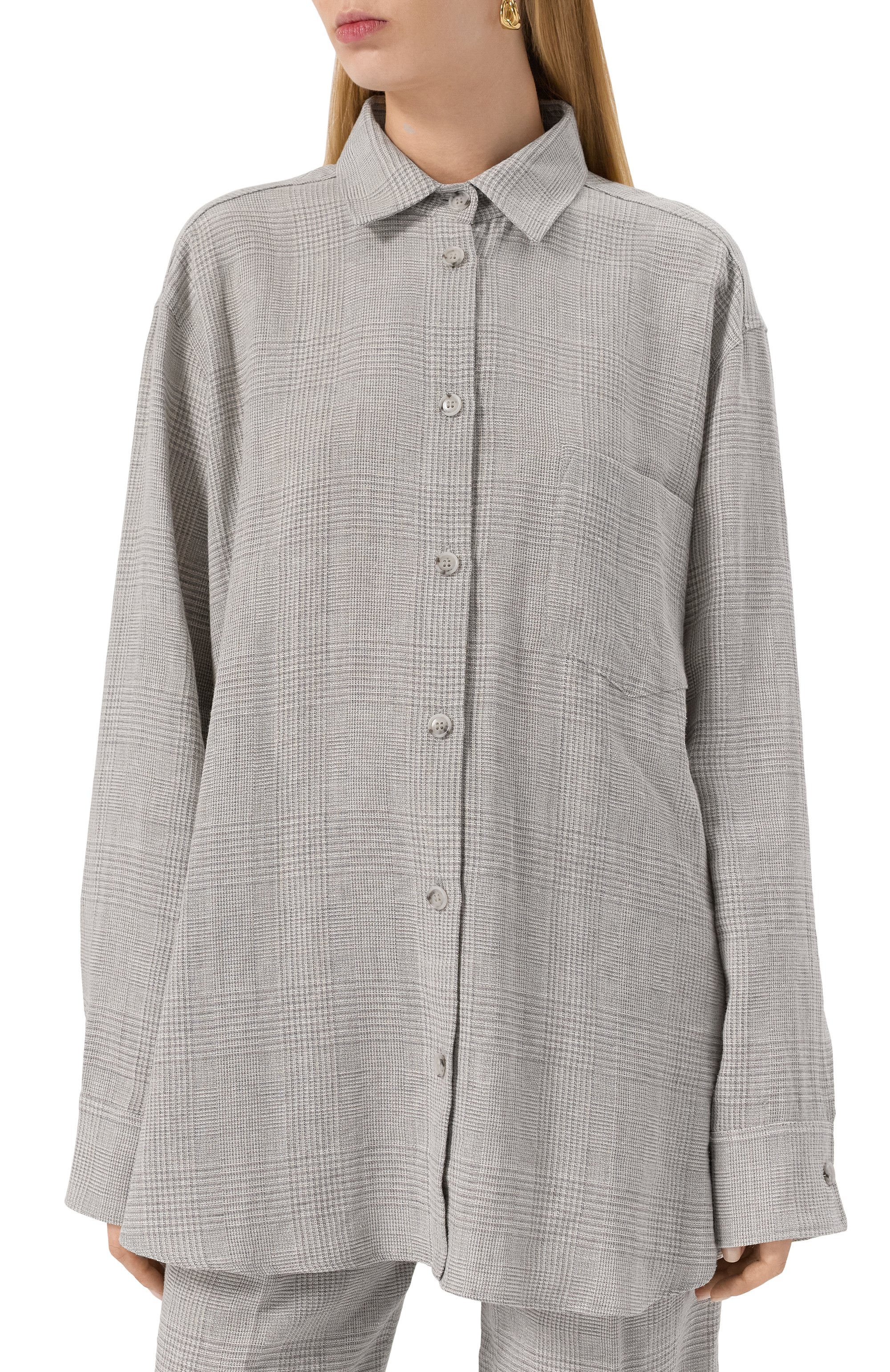 Рубашка THE ANDAMANE серого цвета по цене 61550 руб., арт. T170901C/TNL011, фото 3 Рубашка THE ANDAMANE, арт. T170901C/TNL011, фото 3