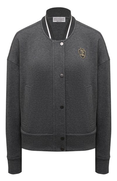 Женский хлопковый бомбер BRUNELLO CUCINELLI, арт. MG927HC706