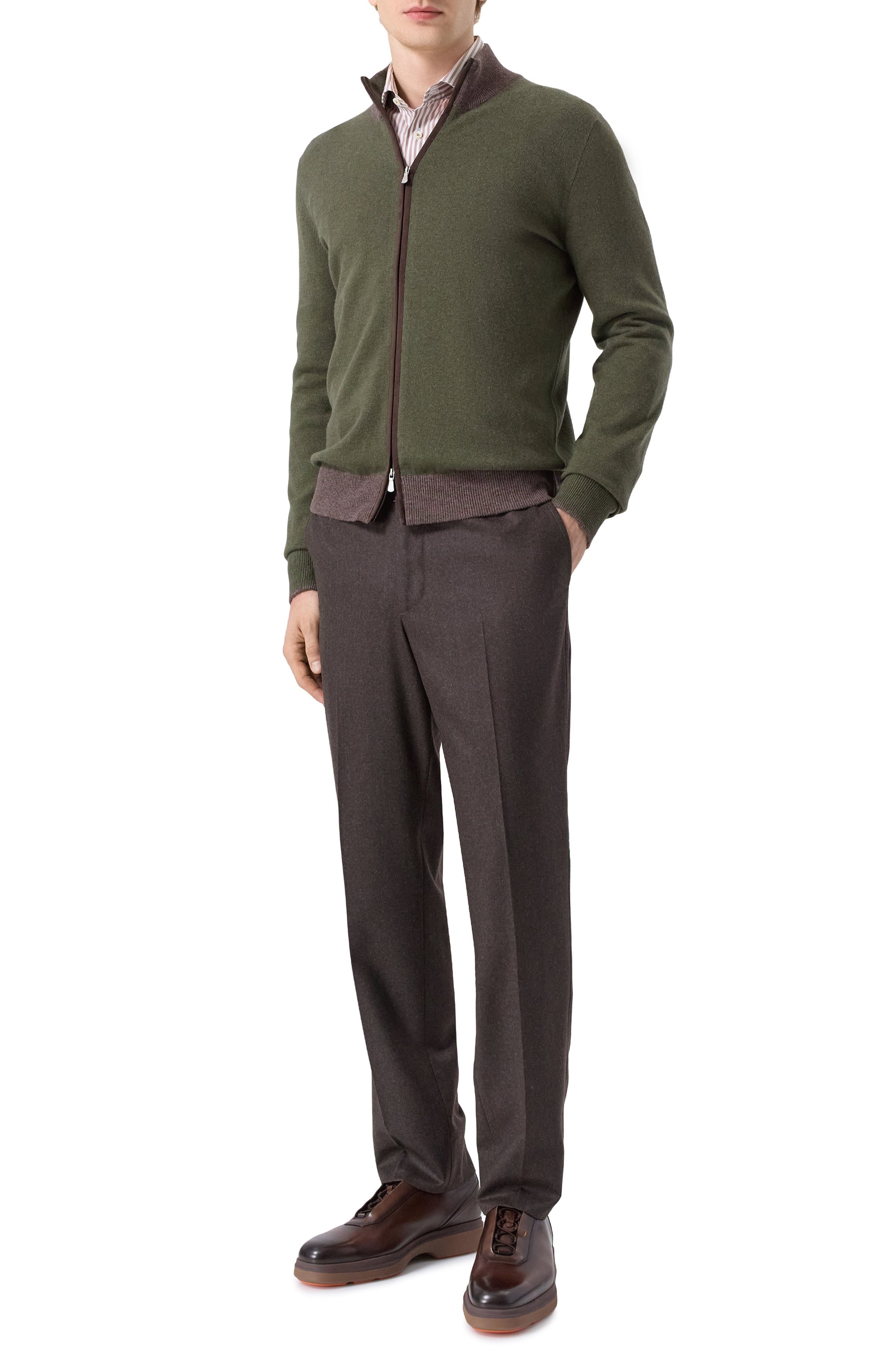 Кожаные оксфорды easy nova SANTONI, арт. MGEG19170TTAXLAS, фото 2