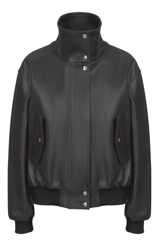 Кожаный бомбер Bats BTSJ_117 Чёрный BTSJ_117