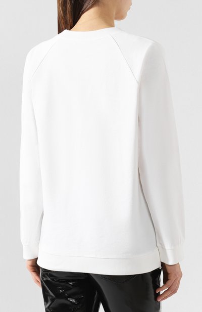 Хлопковый пуловер BALMAIN белого цвета по цене 58550 руб., арт. RF13736/I044, фото 4 Хлопковый пуловер BALMAIN, арт. RF13736/I044, фото 4