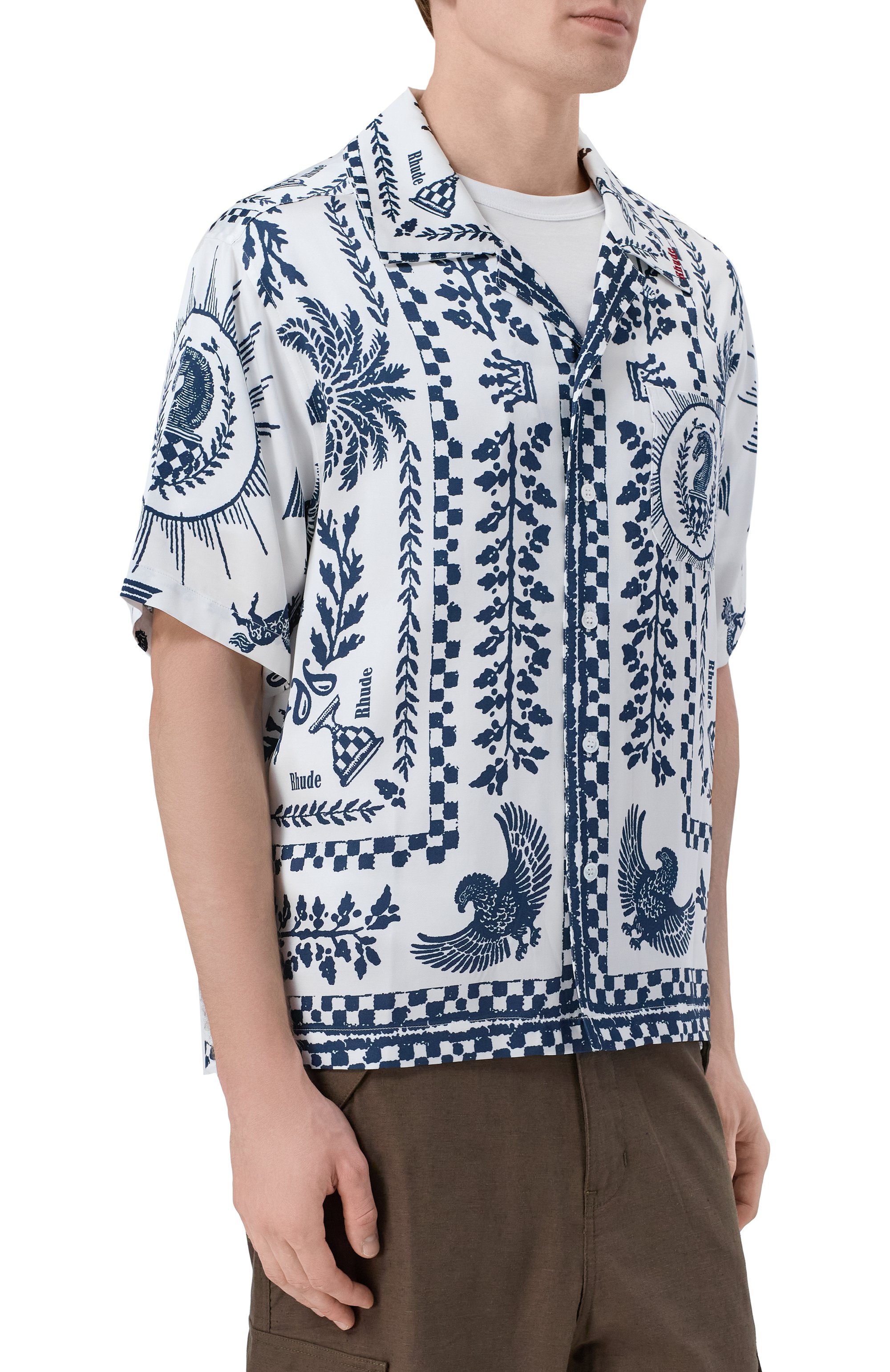 Рубашка из вискозы RHUDE, арт. RHSS26SR02358, фото 3