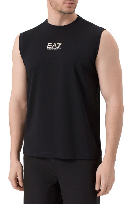 Хлопковая майка EA7 7M001405/AF22264 Чёрный  7M001405/AF22264 Фото 3