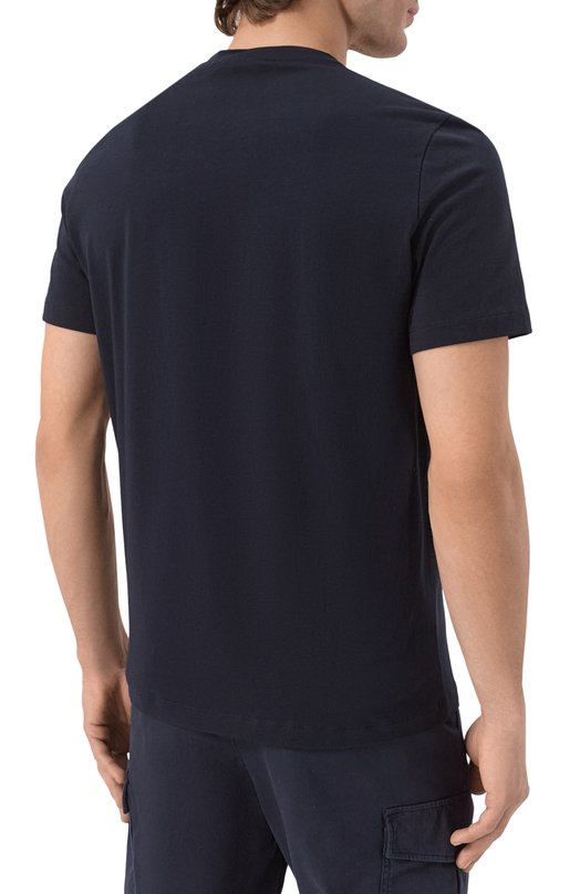 Хлопковая футболка Corneliani 25G581-2525059 Синий  25G581-2525059 Фото 4