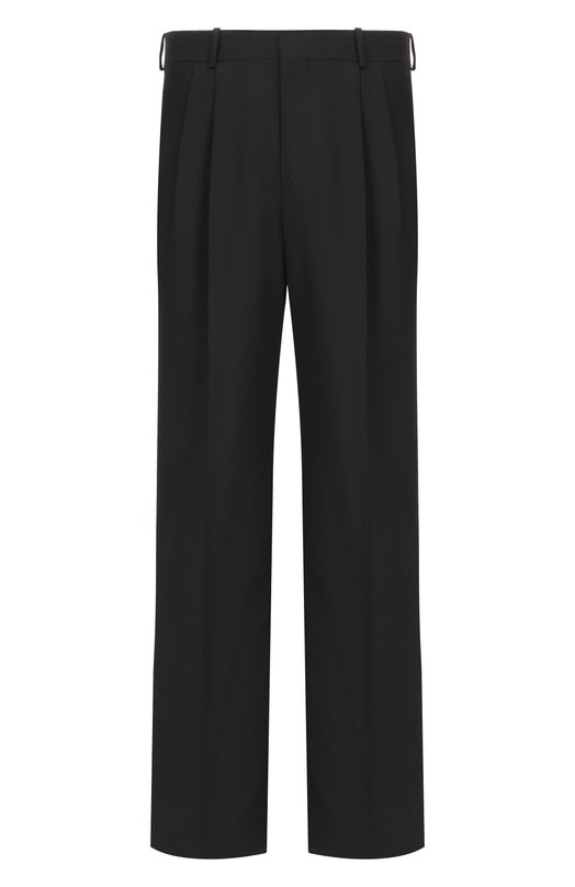 Шерстяные брюки Balmain GH1P0130/WD49 Чёрный GH1P0130/WD49