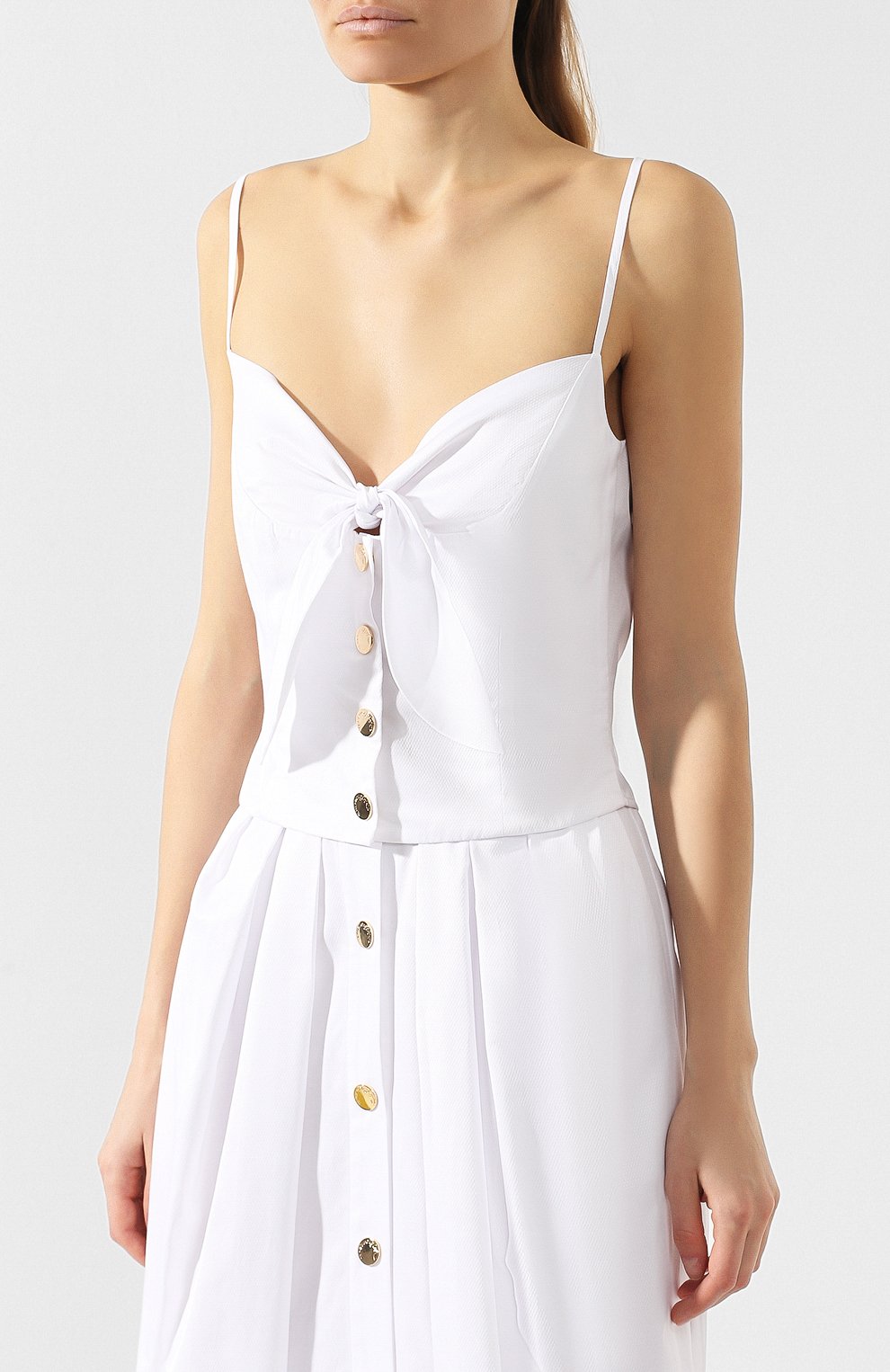 Топ с бантом TEREKHOV GIRL белого цвета по цене 11800 руб., арт. 2TP010/3260.100/S19, фото 3 Топ с бантом TEREKHOV GIRL, арт. 2TP010/3260.100/S19, фото 3