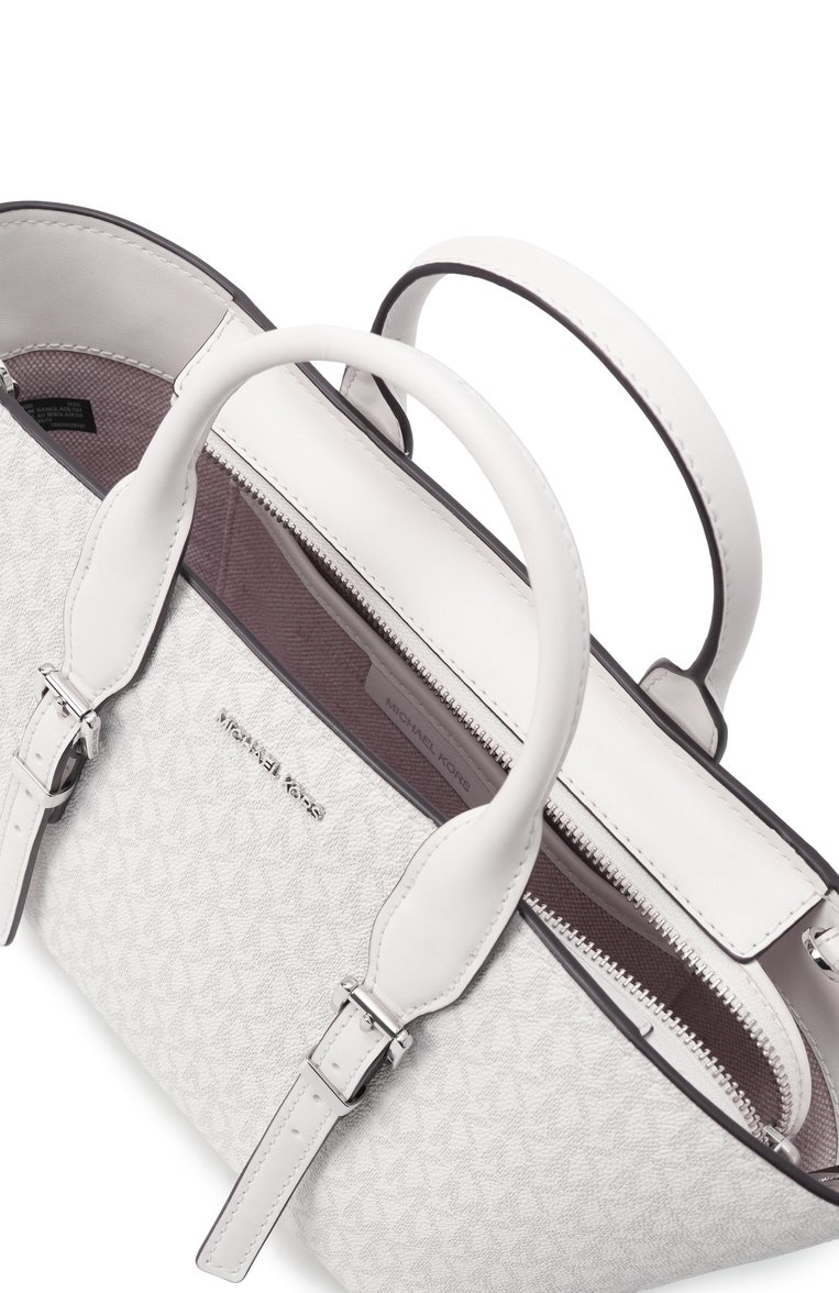 Женская сумка moore small MICHAEL MICHAEL KORS белого цвета, арт. 30R5S90S1V | Фото 5 (Ремень/цепочка: На ремешке; Размер: small; Материал: Экокожа)