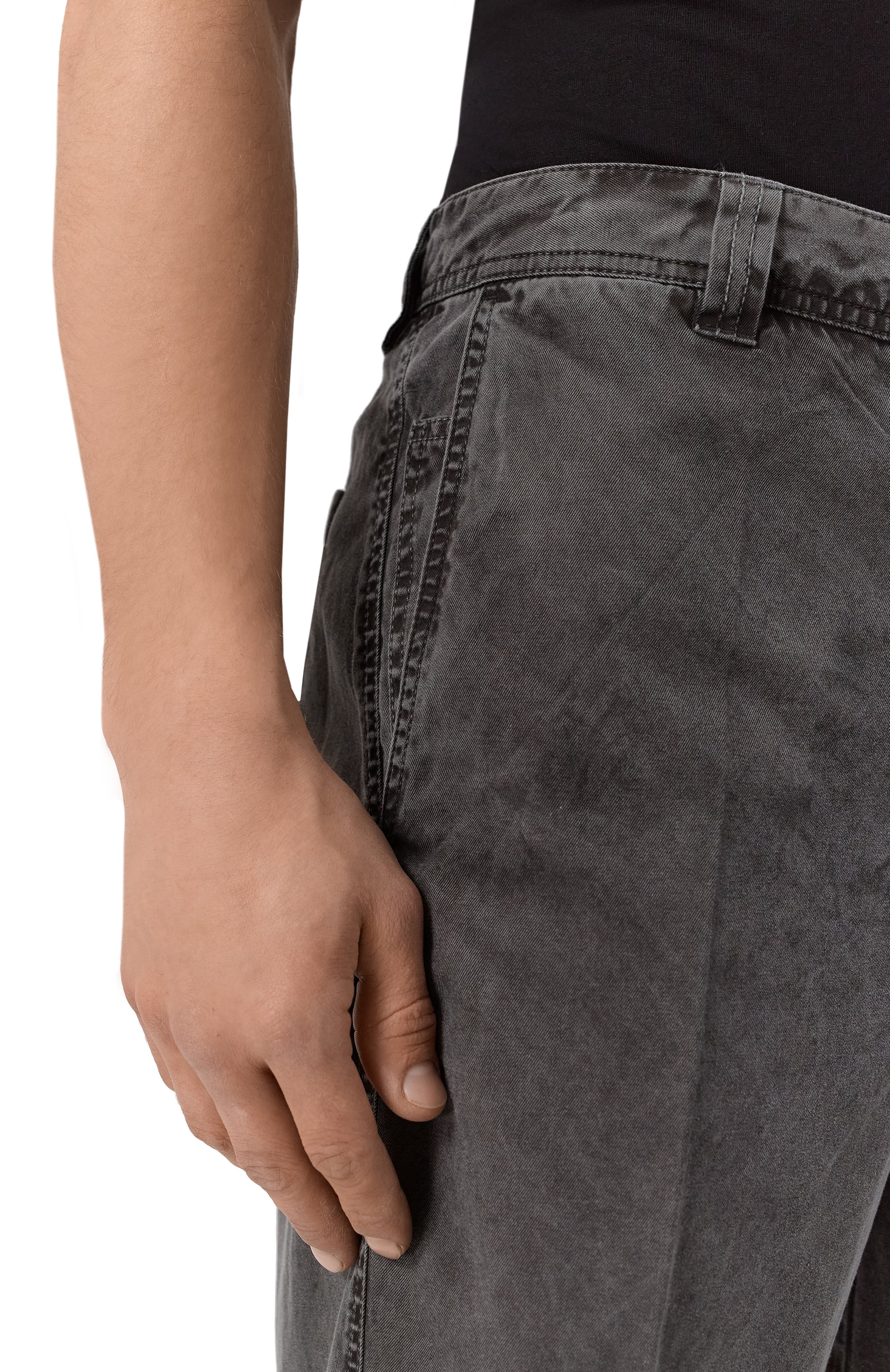 Хлопковые шорты DIESEL темно-серого цвета по цене 19950 руб., арт. A17389/0NJBP, фото 5 Хлопковые шорты DIESEL, арт. A17389/0NJBP, фото 5