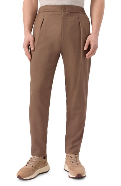 Брюки из шерсти и шелка MARCO PESCAROLO, арт. CHIAIA/5122, фото 3