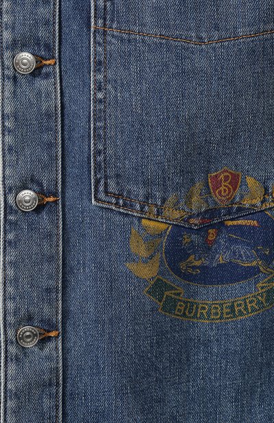 Джинсовая рубашка BURBERRY, арт. 8005278, фото 5