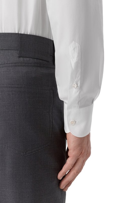 Хлопковая сорочка Brioni RCB40M/P90C3 Белый  RCB40M/P90C3 Фото 5