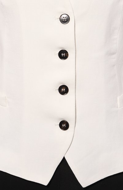 Жилет из вискозы и льна ANTONELLI FIRENZE белого цвета по цене 47950 руб., арт. L3451/935, фото 5 Жилет из вискозы и льна ANTONELLI FIRENZE, арт. L3451/935, фото 5