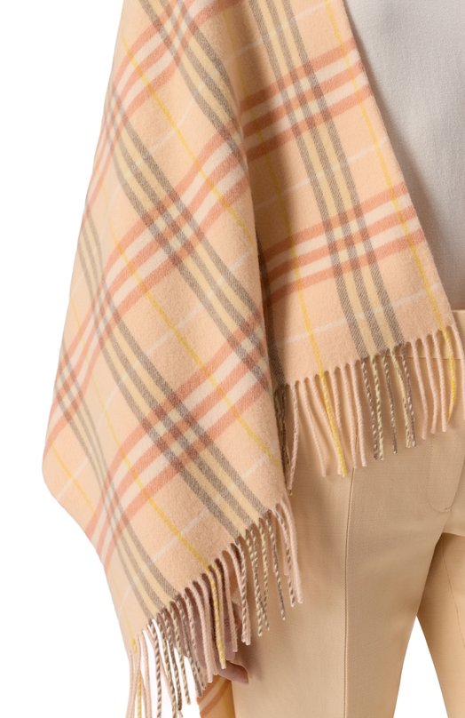 Пончо из шерсти и кашемира Burberry 8102990 Розовый  8102990 Фото 5
