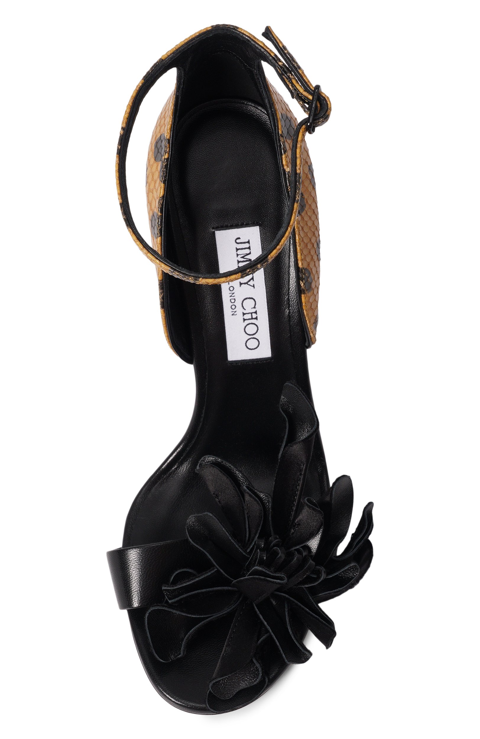 Кожаные босоножки coko 100 JIMMY CHOO желтого цвета по цене 138500 руб., арт. C0K0100KTB, фото 6 Кожаные босоножки coko 100 JIMMY CHOO, арт. C0K0100KTB, фото 6