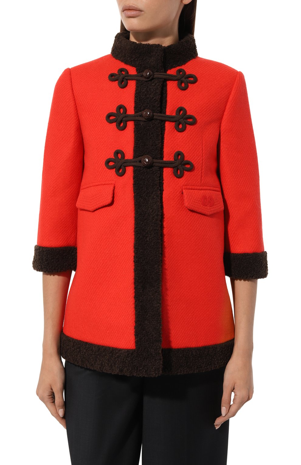 Шерстяное полупальто GUCCI, арт. 633365 ZAFMB, фото 3