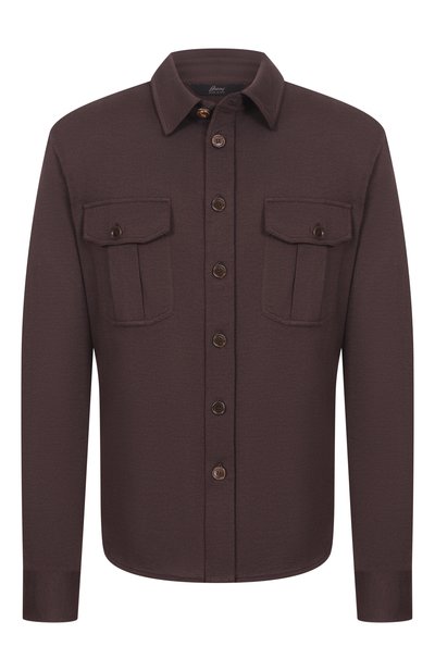 Мужская рубашка из хлопка и шелка BRIONI, арт. UJRE0L/PD602