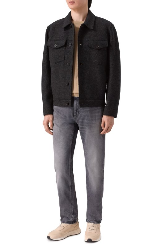 Кожаные кроссовки Vinston BOSS 50557837 Бежевый  50557837 Фото 2