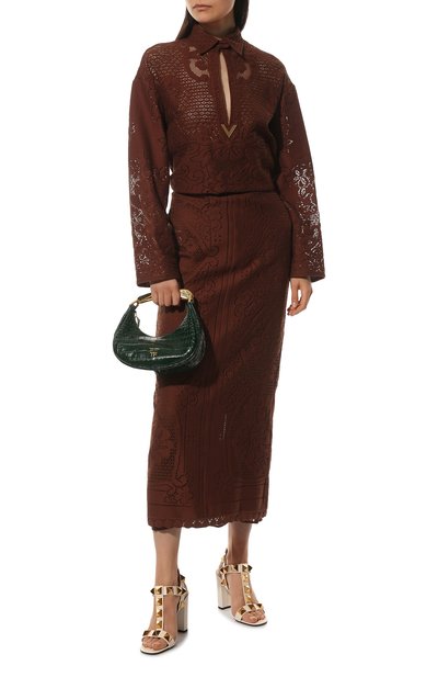 Кожаные босоножки roman stud VALENTINO, арт. XW2S0CR1/ZWM, фото 2