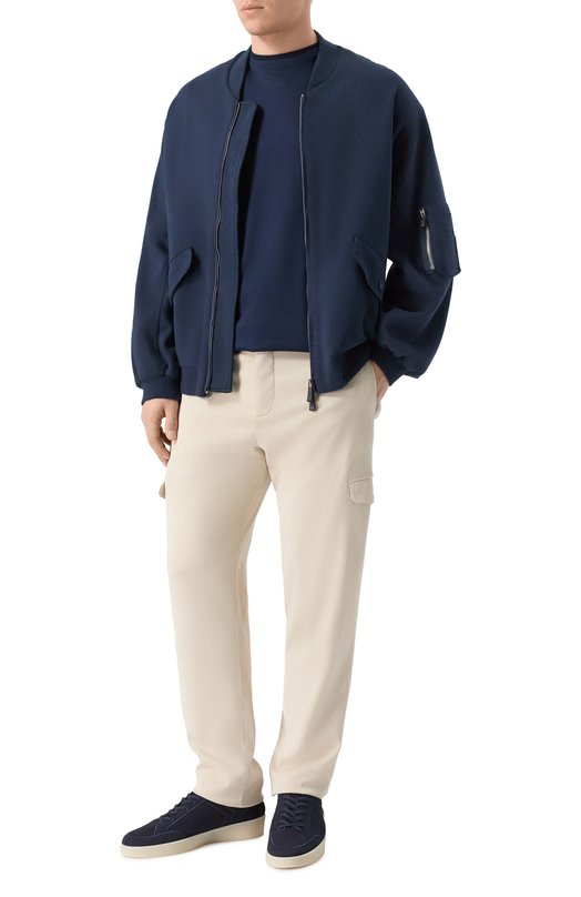 Текстильные кеды Canali 492215/RE01283 Синий  492215/RE01283 Фото 2