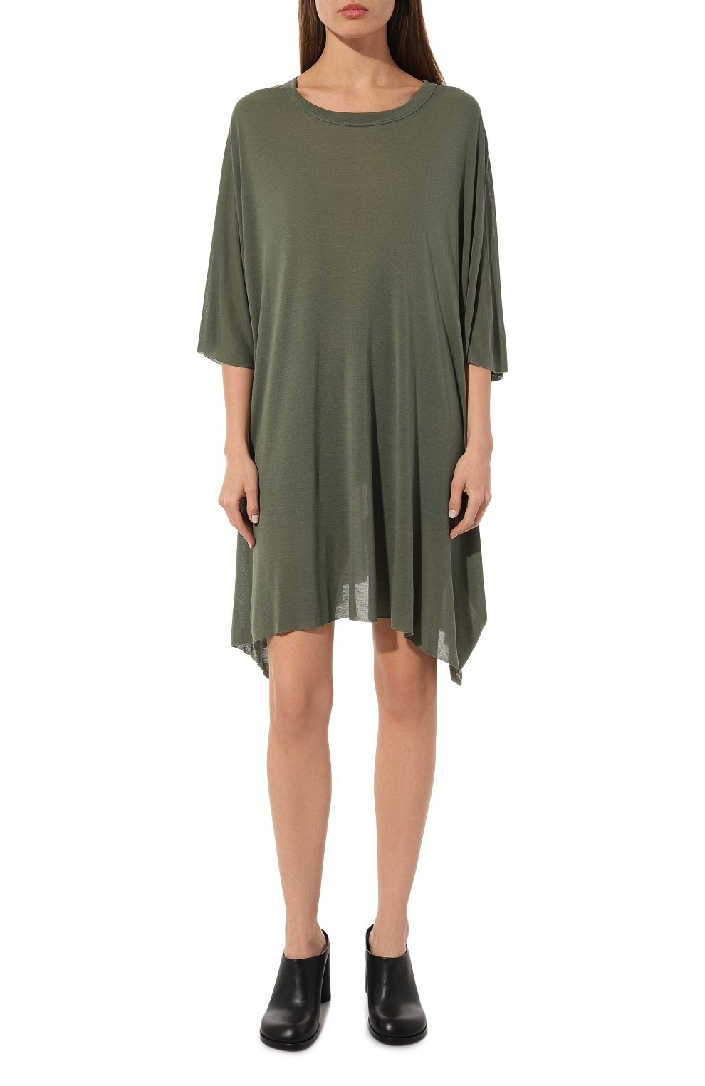 Футболка из вискозы и шелка RICK OWENS, арт. RP01C5204/JS, фото 3