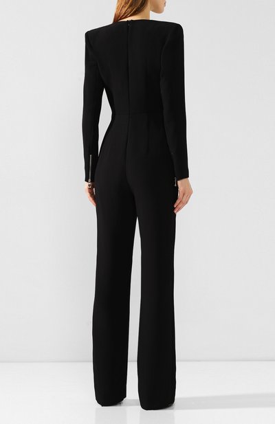 Комбинезон из вискозы BALMAIN черного цвета по цене 322000 руб., арт. SF25431/V074, фото 4 Комбинезон из вискозы BALMAIN, арт. SF25431/V074, фото 4