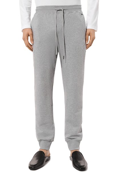 Хлопковые домашние джоггеры HANRO серого цвета по цене 19330 руб., арт. 075071, фото 3 Хлопковые домашние джоггеры HANRO, арт. 075071, фото 3