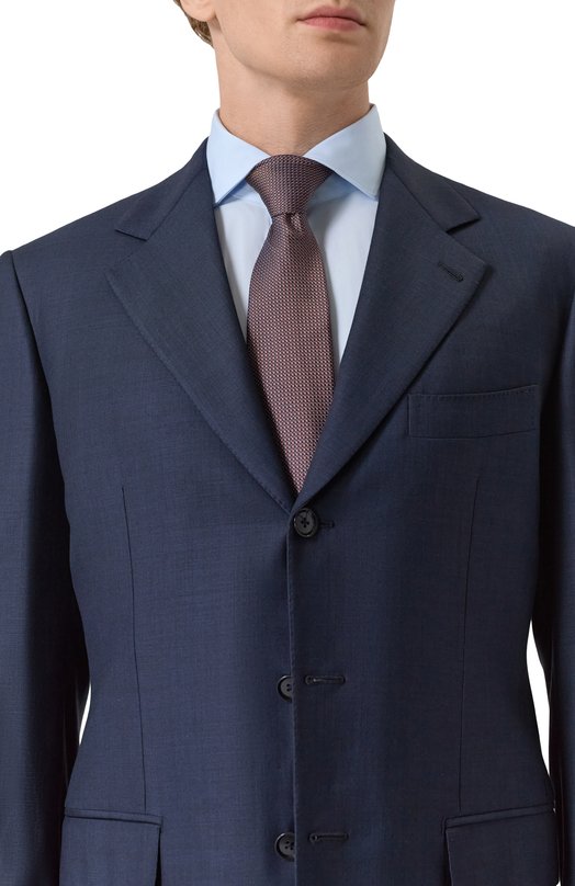 Шелковый галстук Kiton UCRVKPC05L6508 Коричневый  UCRVKPC05L6508 Фото 2