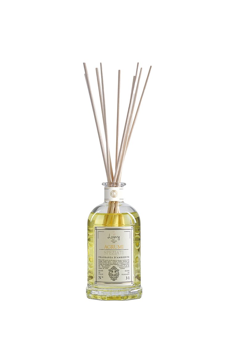 Диффузор agrumi speziati / "пряный цитрус" (250ml) LOGEVY FIRENZE 1965 бесцветного цвета, арт. 8050519371810 | Фото 1 (Региональные ограничения белый список (Axapta Mercury): Не проставлено; Нос: Не проставлено; Ограничения доставки: flammable)