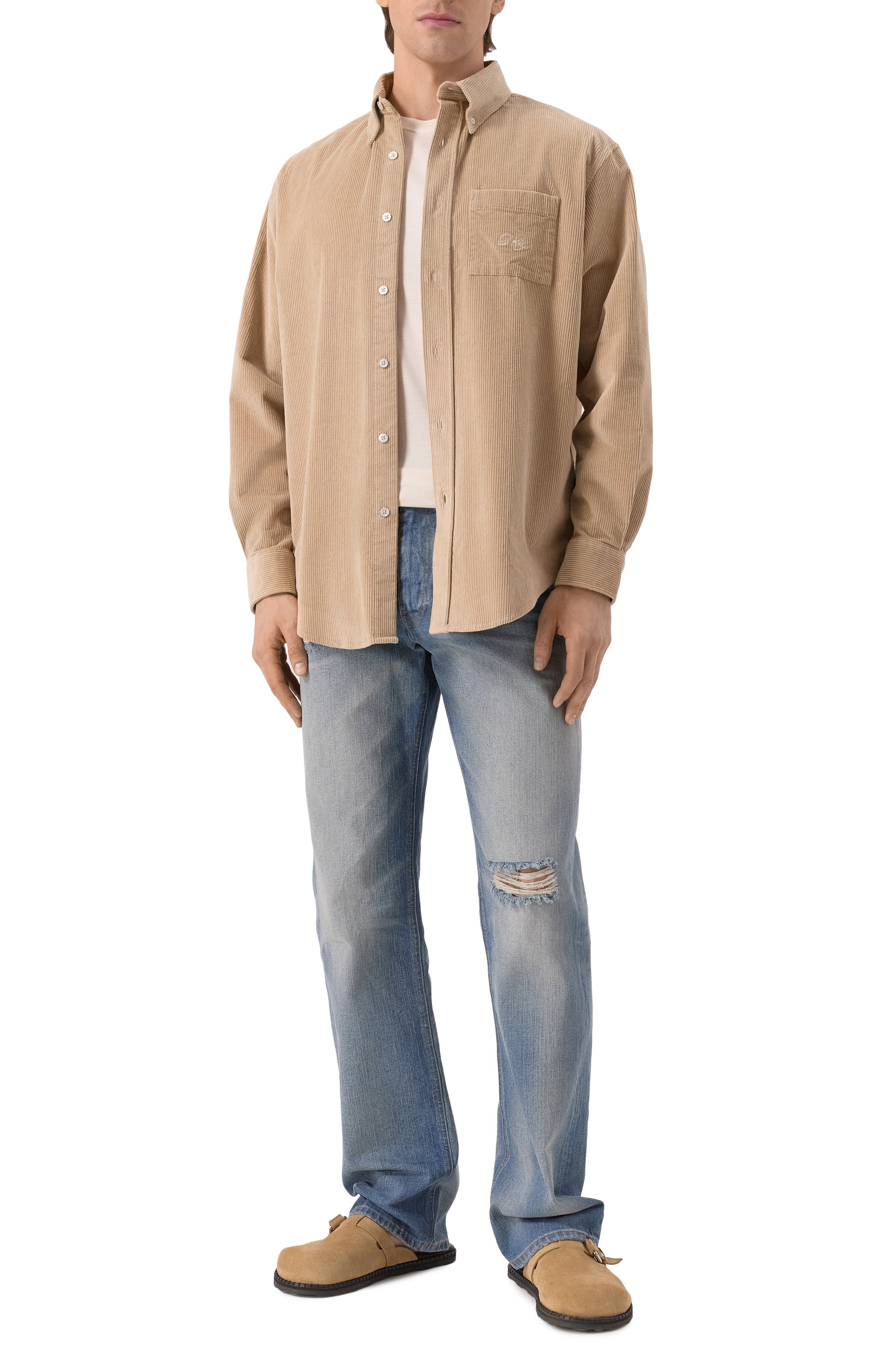 Вельветовая рубашка DROLE DE MONSIEUR, арт. PERM-SH172-C0156-BG, фото 2