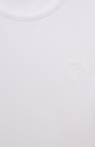 Хлопковая футболка LA PERLA кремового цвета по цене 5715 руб., арт. 44764/8A-14A, фото 3 Хлопковая футболка LA PERLA, арт. 44764/8A-14A, фото 3