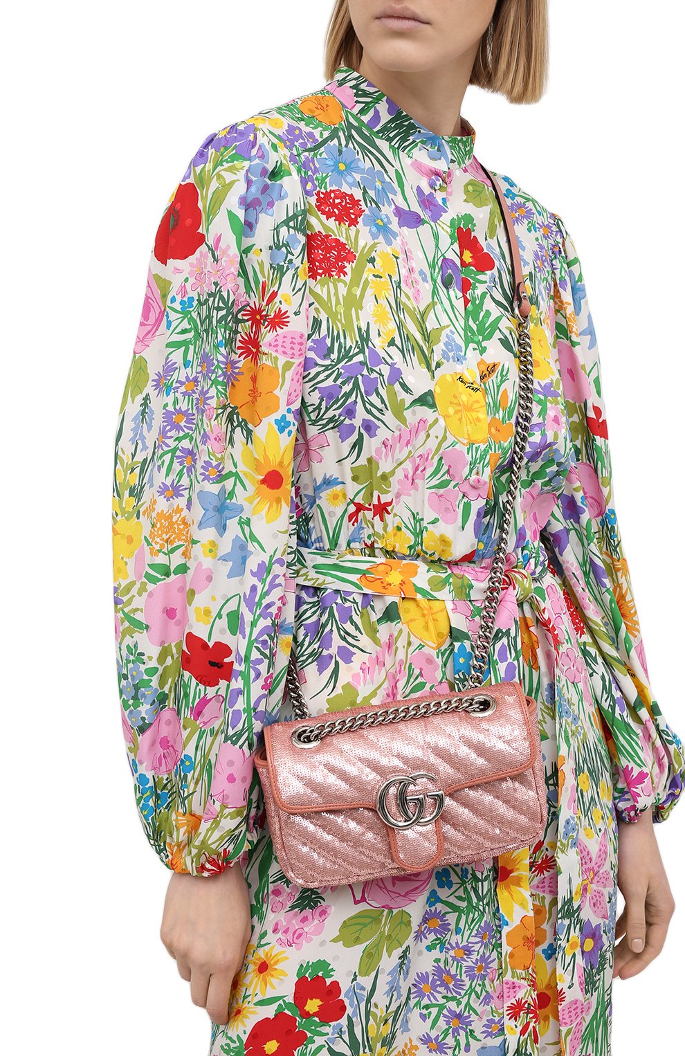 Сумка gg marmont 2.0 mini GUCCI розового цвета по цене 285120 руб., арт. 446744/9SYWP, фото 5 Сумка gg marmont 2.0 mini GUCCI, арт. 446744/9SYWP, фото 5