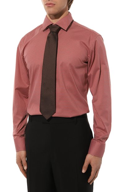 Хлопковая сорочка BOSS бордового цвета по цене 9860 руб., арт. 50490008, фото 3 Хлопковая сорочка BOSS, арт. 50490008, фото 3
