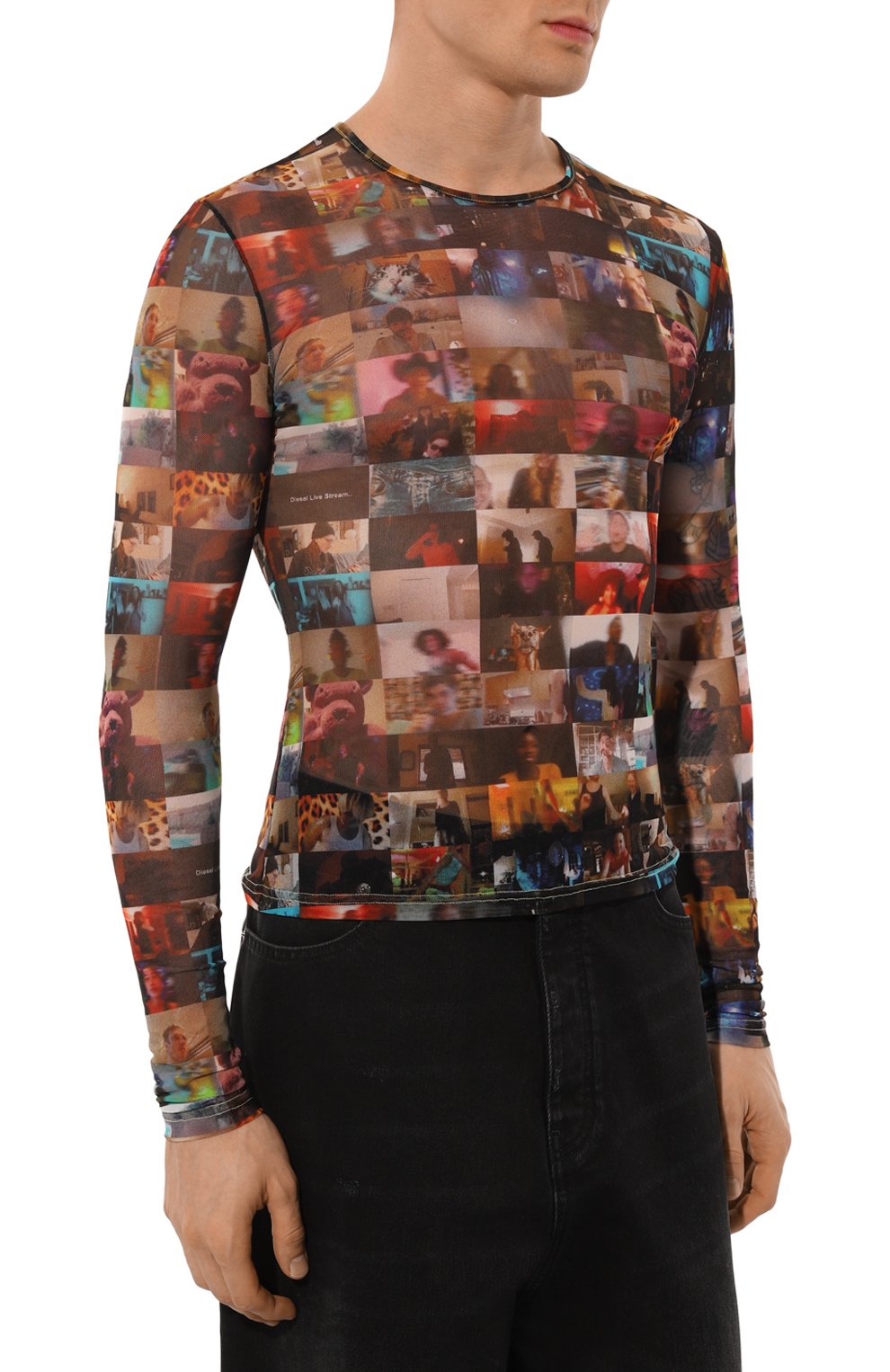 Лонгслив DIESEL разноцветного цвета по цене 21600 руб., арт. A16475/0IQAK, фото 3 Лонгслив DIESEL, арт. A16475/0IQAK, фото 3