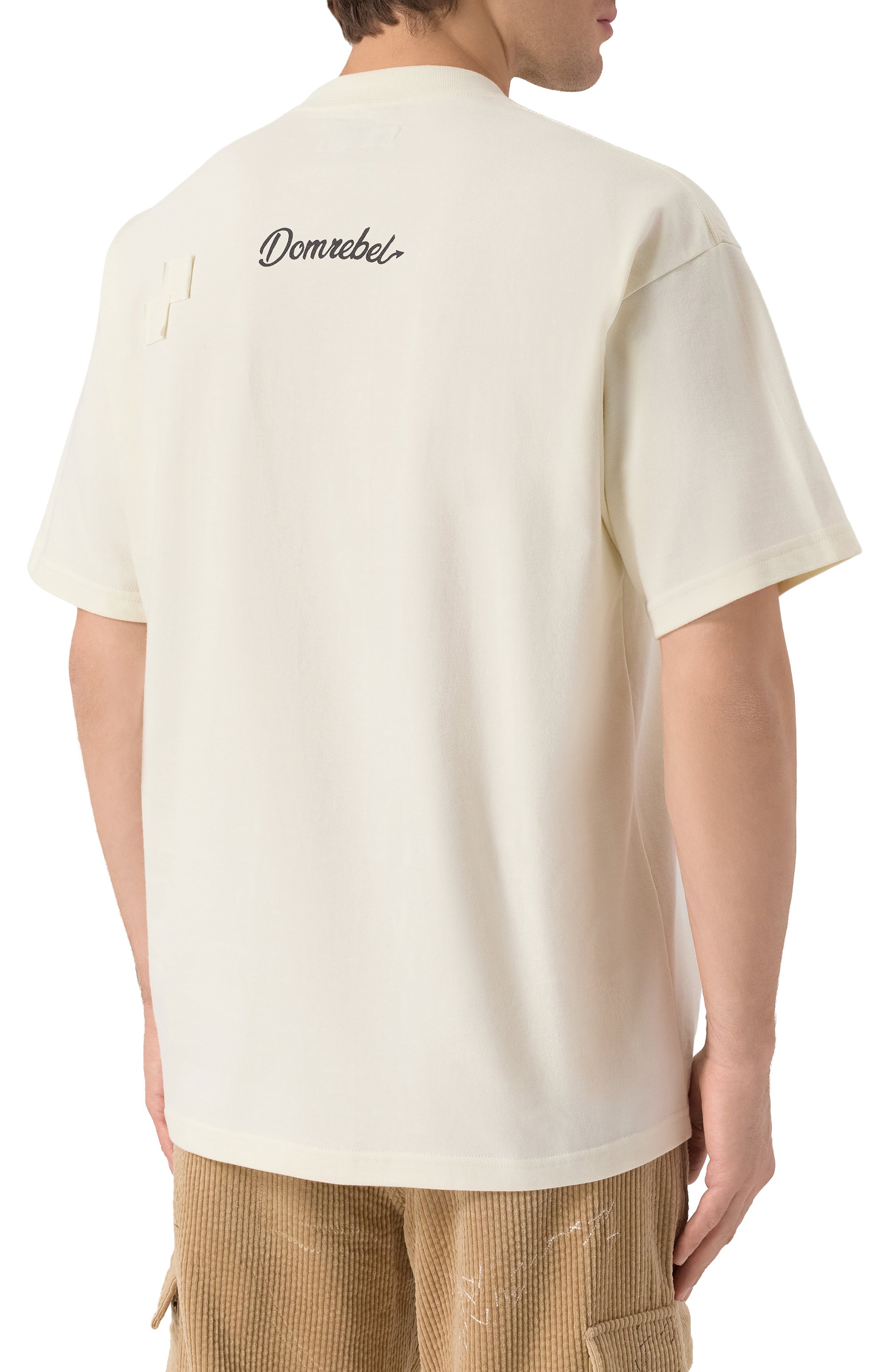 Хлопковая футболка DOMREBEL белого цвета по цене 22100 руб., арт. M KITTY PUNK, фото 4 Хлопковая футболка DOMREBEL, арт. M KITTY PUNK, фото 4