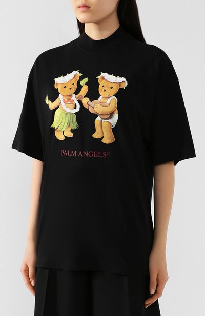 Хлопковая футболка PALM ANGELS, арт. PWAA017S20JER0071060, фото 3