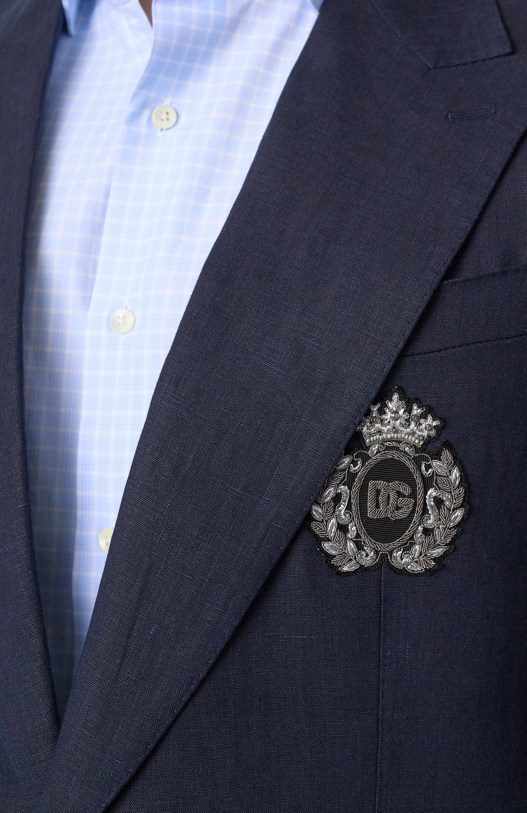 Льняной пиджак DOLCE & GABBANA, арт. G2QS6Z/FU4K6, фото 6