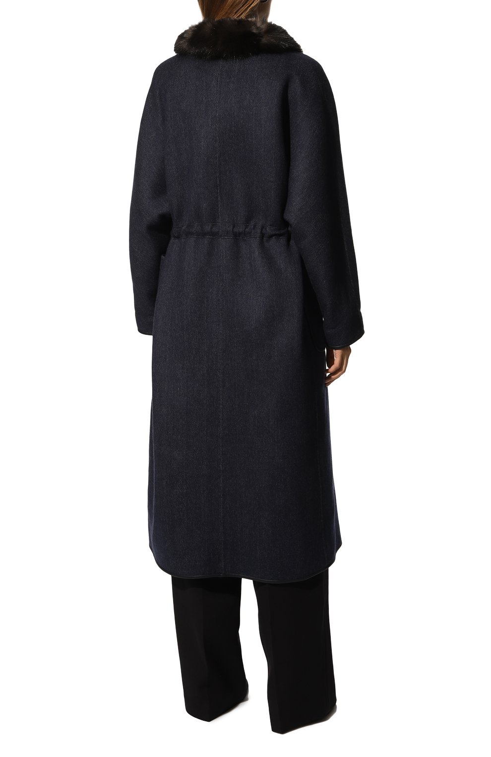 Кашемировое пальто с отделкой из меха соболя SABLEFUR, арт. 72213-sb-02, фото 4