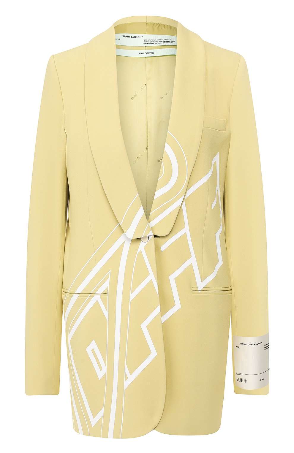 Жакет OFF-WHITE зеленого цвета по цене 179500 руб., арт. 0WEF029S19D950844101, фото 1 Жакет OFF-WHITE, арт. 0WEF029S19D950844101, фото 1