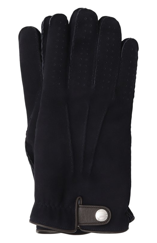 Замшевые перчатки Brunello Cucinelli MPSTR93608 Синий MPSTR93608