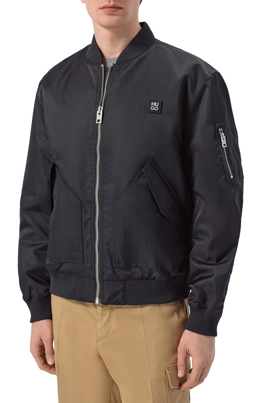 Утепленный бомбер HUGO 50552650 Чёрный  50552650 Фото 3