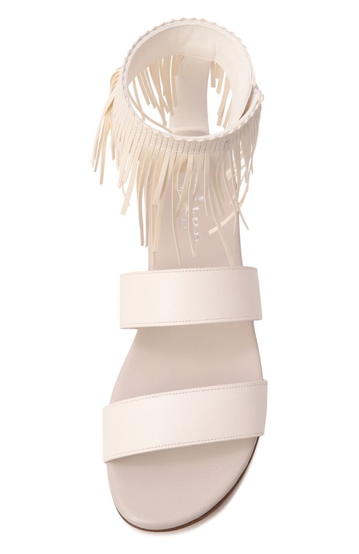 Кожаные сандалии Kiton D61809N01006 Белый  D61809N01006 Фото 6