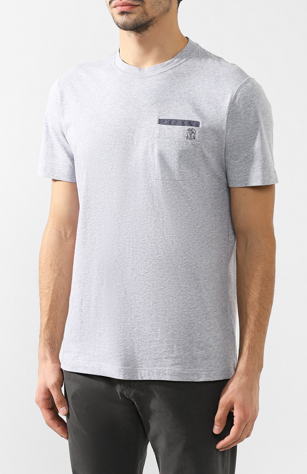 Хлопковая футболка BRUNELLO CUCINELLI, арт. M0T611377G, фото 3