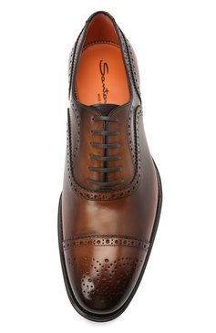 Кожаные оксфорды SANTONI, арт. MCPG17110RG1INGCT30, фото 1