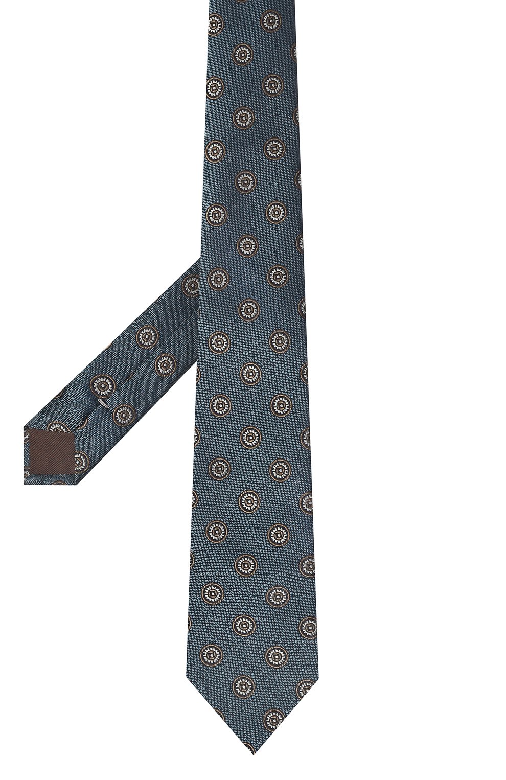 Шелковый галстук CANALI бирюзового цвета по цене 16800 руб., арт. 18/HJ03990, фото 3 Шелковый галстук CANALI, арт. 18/HJ03990, фото 3