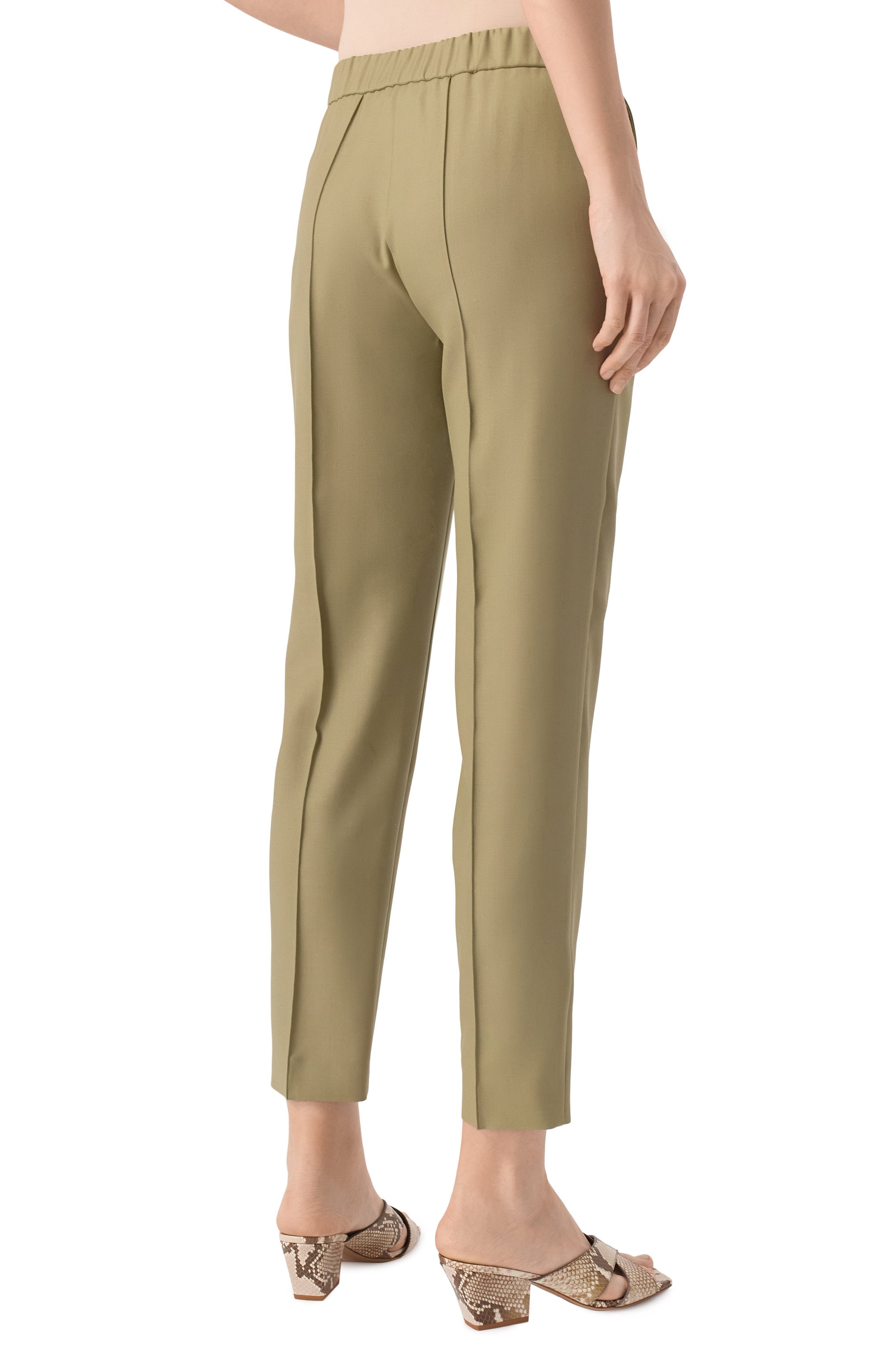 Шерстяные брюки OLOLOL хаки цвета по цене 39000 руб., арт. OLP045/2105.506/S25, фото 4 Шерстяные брюки OLOLOL, арт. OLP045/2105.506/S25, фото 4