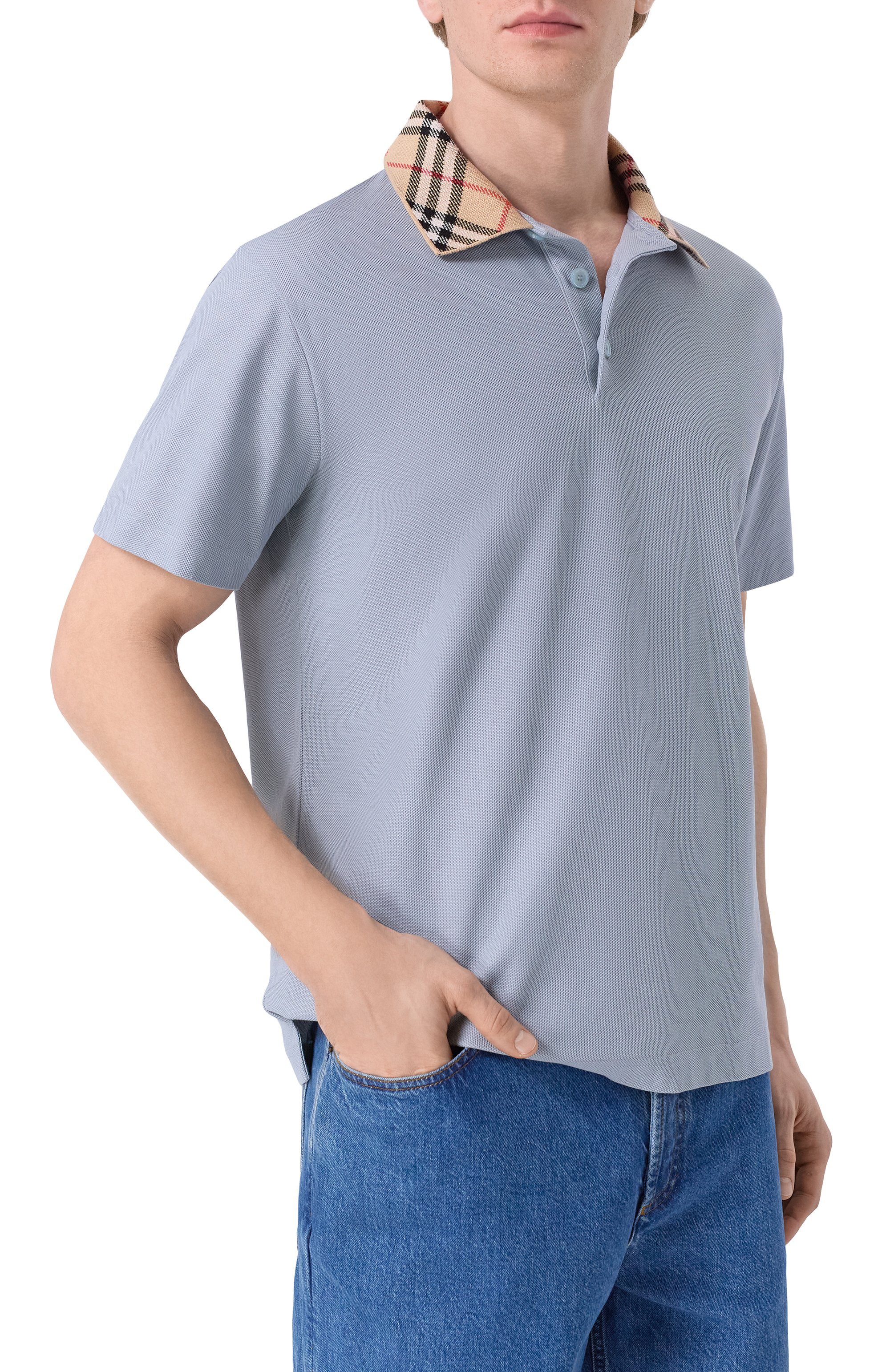 Хлопковое поло BURBERRY, арт. 8110944, фото 3