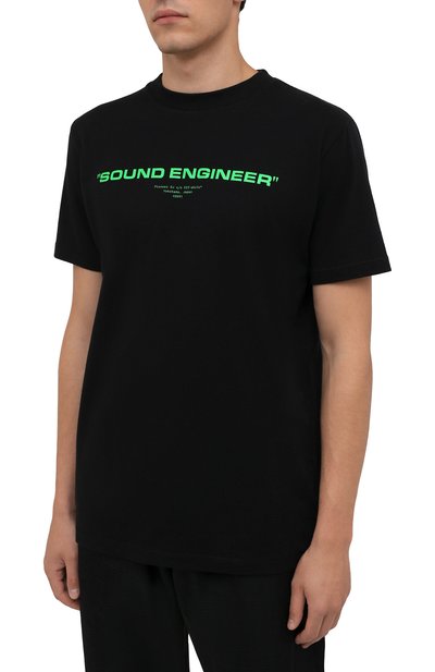 Хлопковая футболка OFF-WHITE, арт. 0MAA027G21JER002, фото 3