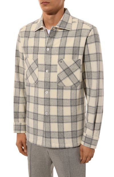 Шерстяная куртка-рубашка STEFANO RICCI кремового цвета по цене 112000 руб., арт. SP007097/WC006R, фото 3 Шерстяная куртка-рубашка STEFANO RICCI, арт. SP007097/WC006R, фото 3