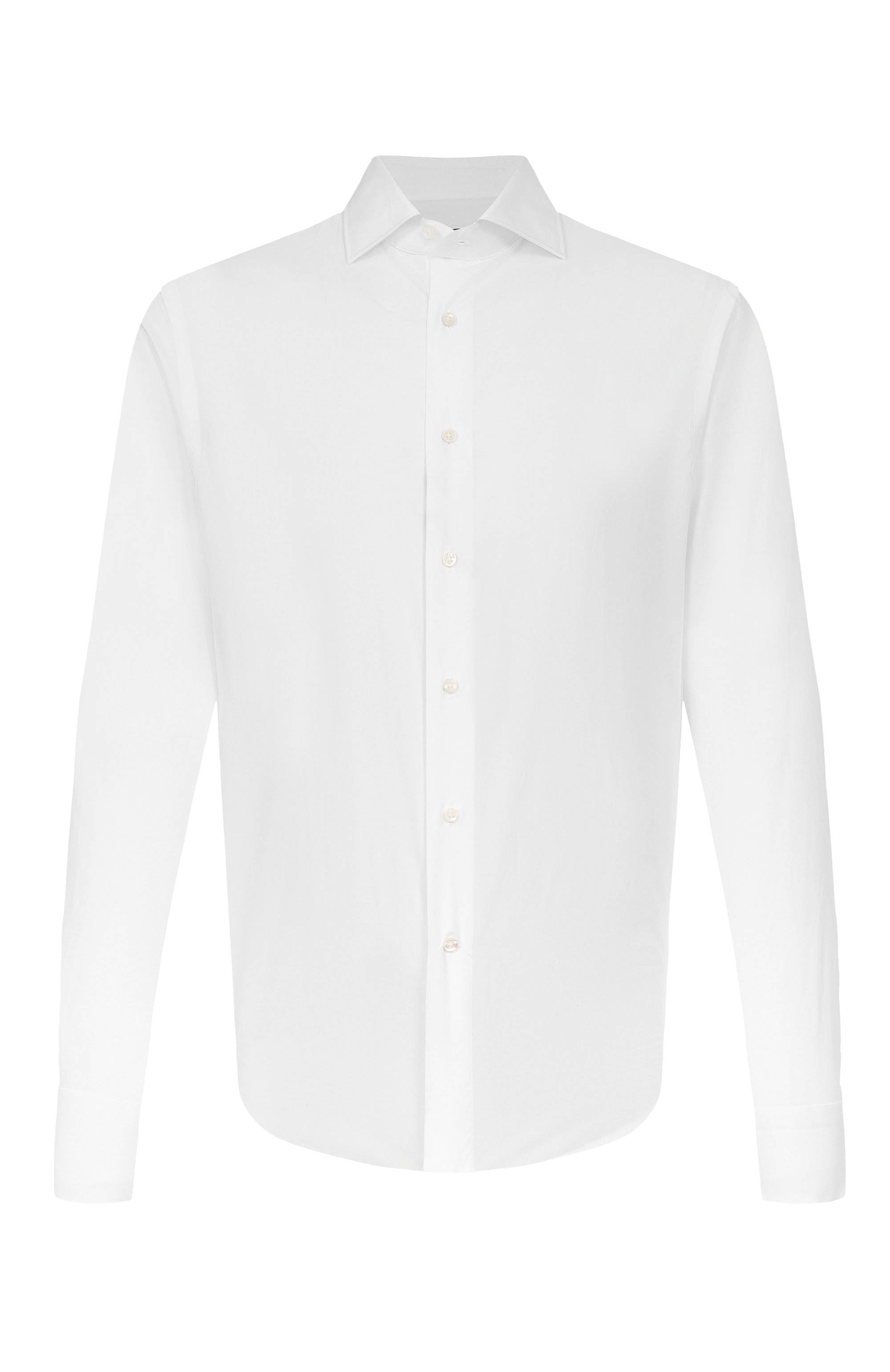 Хлопковая сорочка CANALI белого цвета по цене 33600 руб., арт. CCLX098/GA03456, фото 1 Хлопковая сорочка CANALI, арт. CCLX098/GA03456, фото 1
